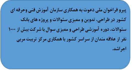 اطلاعیه دوره آموزش طراحی سوال